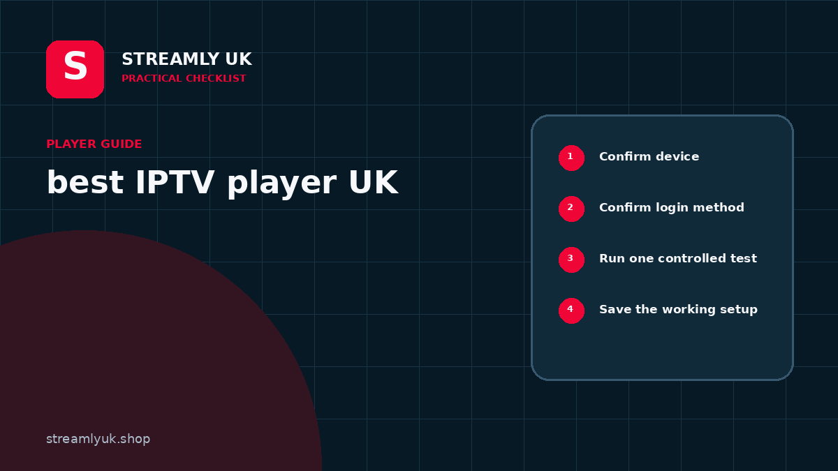 best IPTV player UK setup checklist diagram