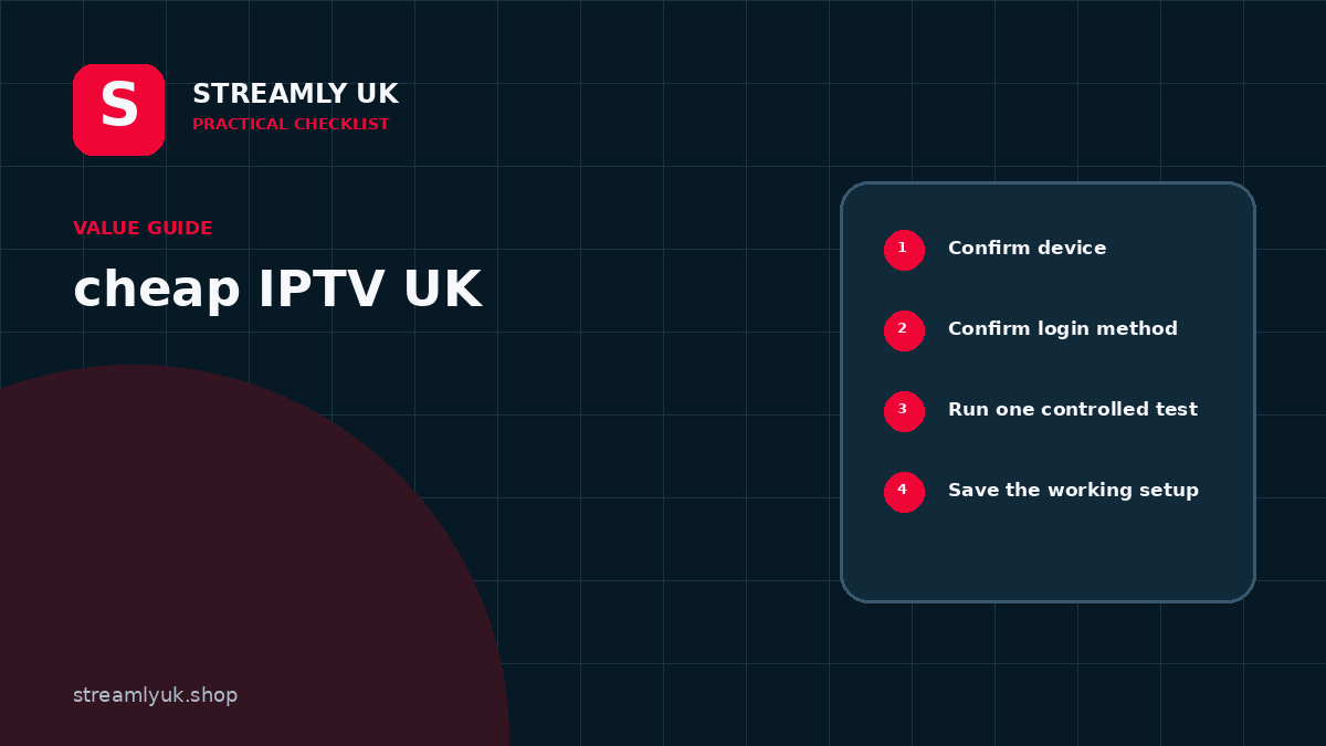 cheap IPTV UK setup checklist diagram