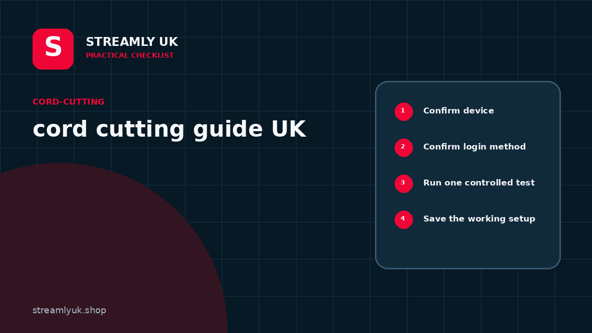 cord cutting guide UK setup checklist diagram