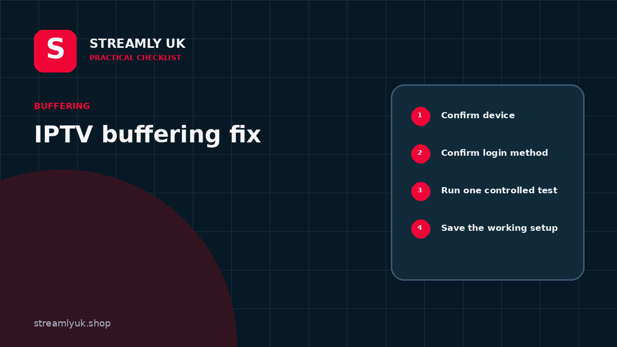 IPTV buffering fix setup checklist diagram