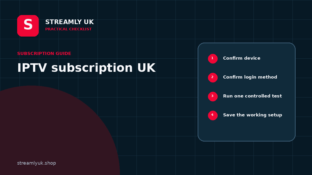 IPTV subscription cost UK setup checklist diagram