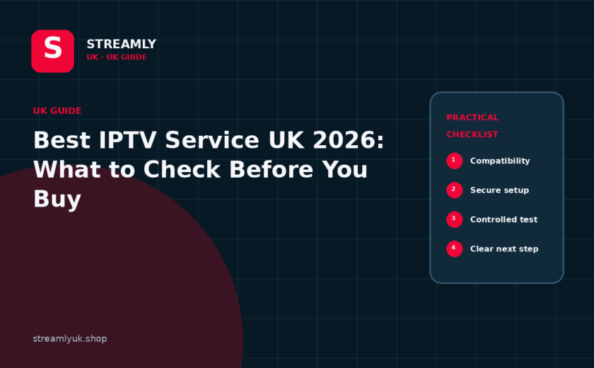 Streamly UK guide thumbnail: Compare IPTV Services UK: Price, Devices & Buyer Checks