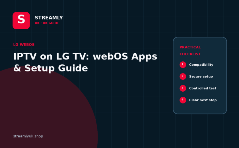 Streamly UK guide thumbnail: IPTV on LG TV: webOS Apps & Setup Guide
