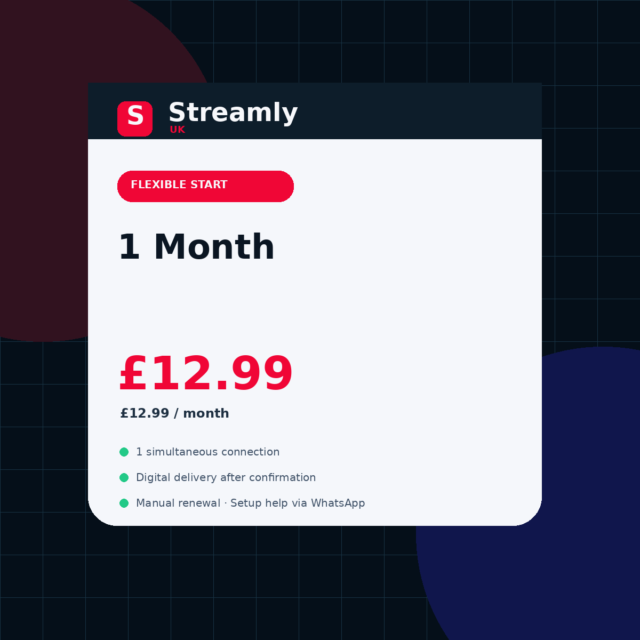 1 month IPTV UK plan plan image