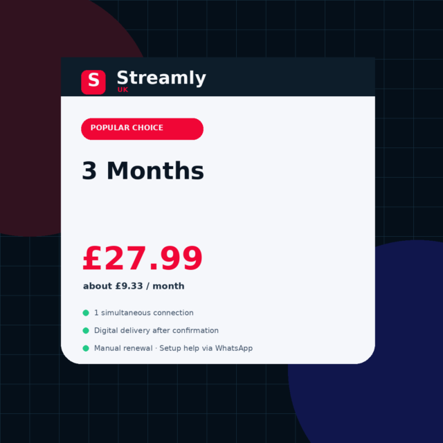 3 month IPTV UK plan plan image